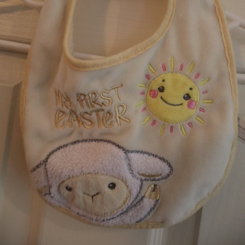 "My First Easter" Bib with sun and lamb